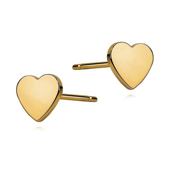 Hjerte ørestikker guld Copenhagen smykker