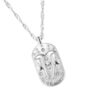 Stjernetegn halskæde tvilling sølv belagt med zirkonia sten 40+7cn 110941-15
