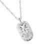 Stjernetegn halskæde vædderen sølv belagt med zirkonia sten 40+7 cm110941-15