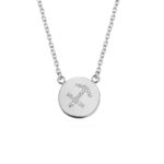 stjernetegn halskæde skytten i sølv med zirkonia sten 38+5c, 9NB-0466-10