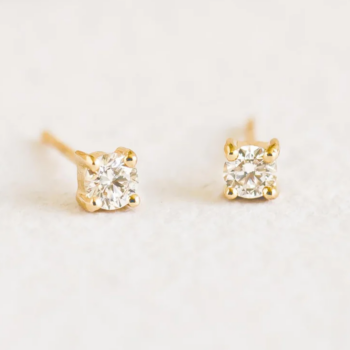 diamant ørestikker guld 14k